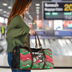 Custom Rabbitohs Travel Bag Rabbit Mascot With Aboriginal Indigenous