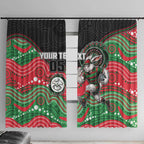 Custom Rabbitohs Window Curtain Rabbit Mascot With Aboriginal Indigenous