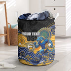 Custom Eels Laundry Basket Eel Mascot With Aboriginal Indigenous