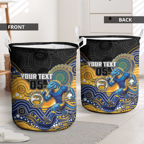 Custom Eels Laundry Basket Eel Mascot With Aboriginal Indigenous
