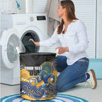 Custom Eels Laundry Basket Eel Mascot With Aboriginal Indigenous