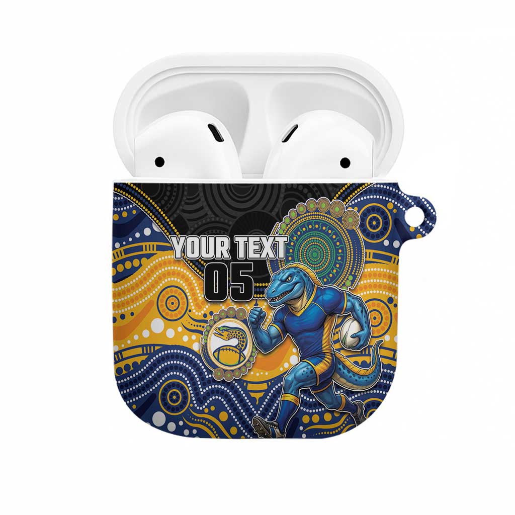 Custom Eels AirPods Case Eel Mascot With Aboriginal Indigenous