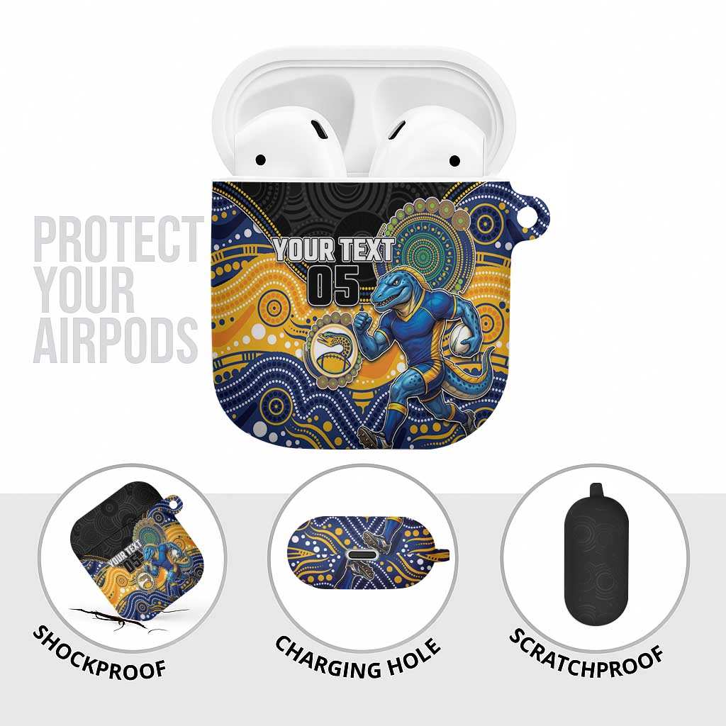Custom Eels AirPods Case Eel Mascot With Aboriginal Indigenous