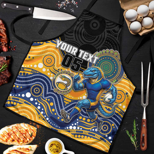 Custom Eels Apron Eel Mascot With Aboriginal Indigenous