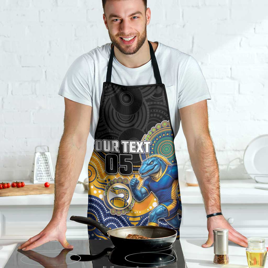 Custom Eels Apron Eel Mascot With Aboriginal Indigenous