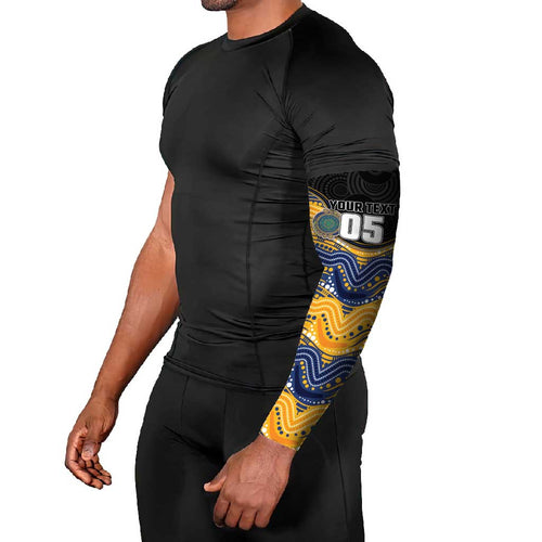 Custom Eels Arm Sleeves Eel Mascot With Aboriginal Indigenous