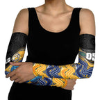 Custom Eels Arm Sleeves Eel Mascot With Aboriginal Indigenous