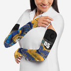 Custom Eels Arm Sleeves Eel Mascot With Aboriginal Indigenous