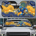Custom Eels Auto Sun Shade Eel Mascot With Aboriginal Indigenous