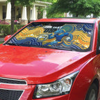 Custom Eels Auto Sun Shade Eel Mascot With Aboriginal Indigenous