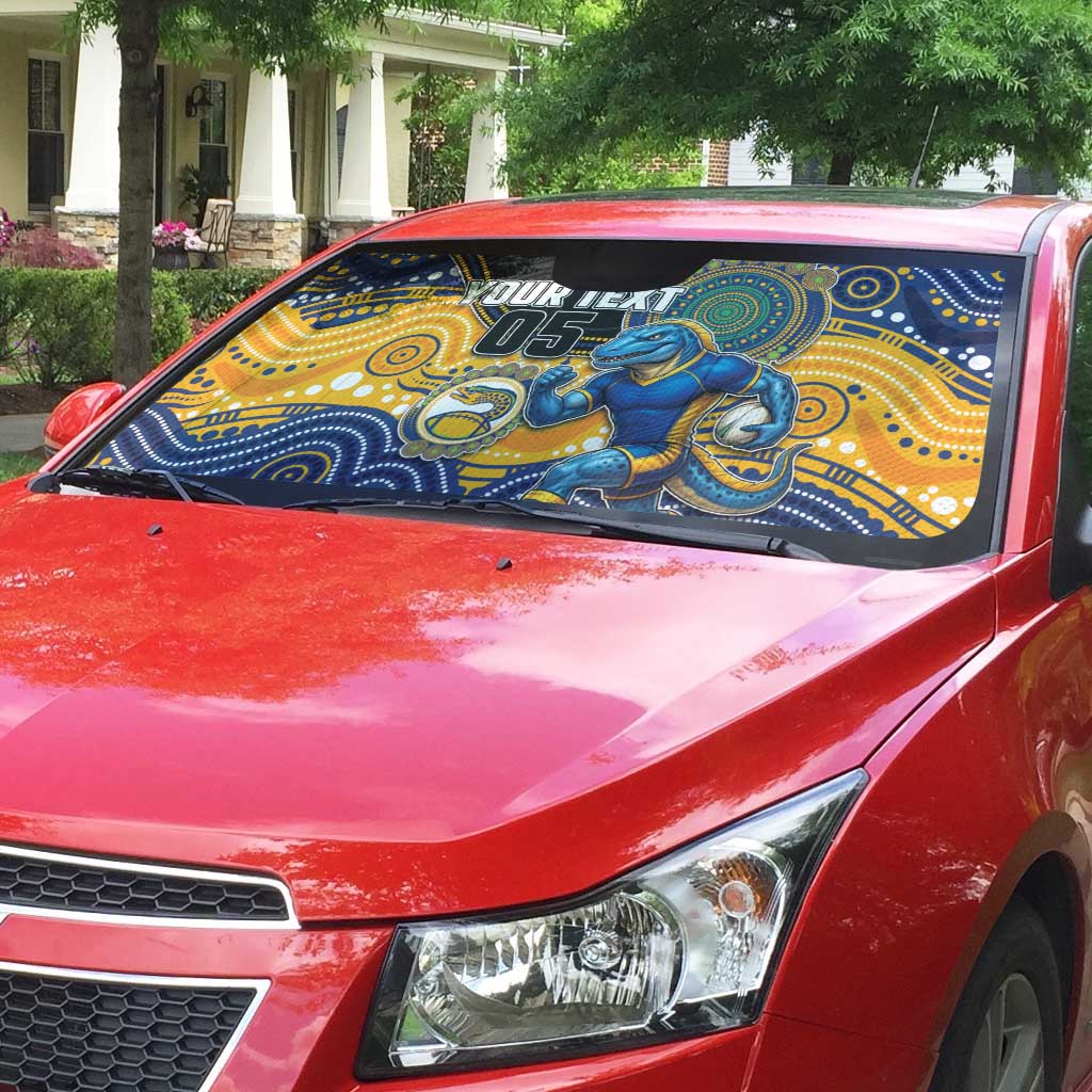 Custom Eels Auto Sun Shade Eel Mascot With Aboriginal Indigenous