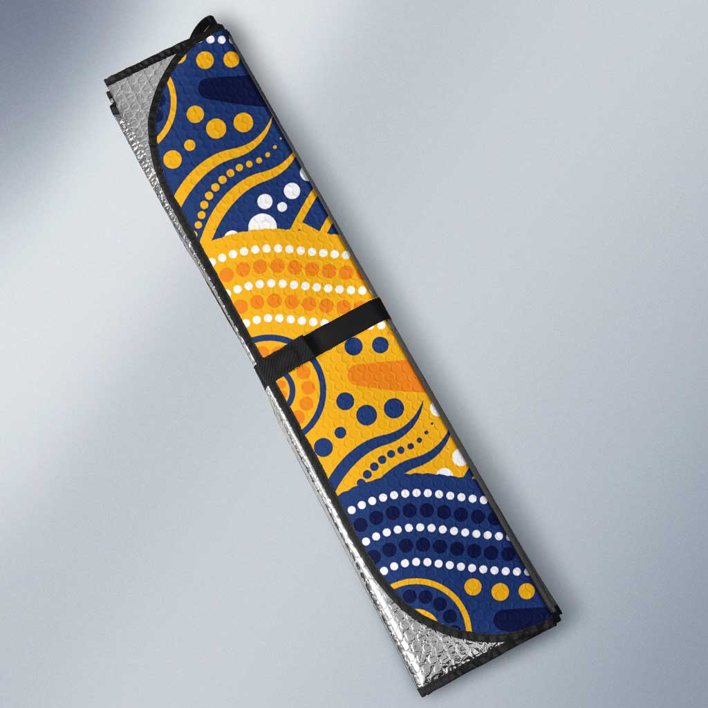 Custom Eels Auto Sun Shade Eel Mascot With Aboriginal Indigenous