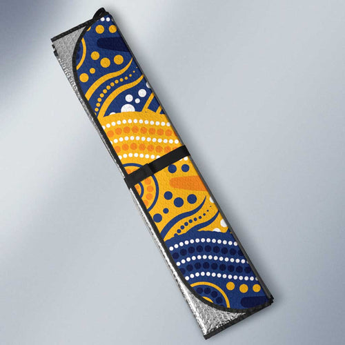 Custom Eels Auto Sun Shade Eel Mascot With Aboriginal Indigenous