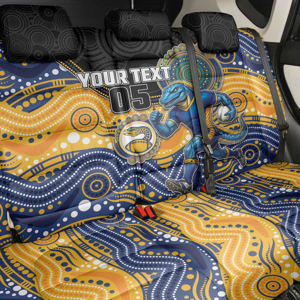 Custom Eels Back Car Seat Cover Eel Mascot With Aboriginal Indigenous