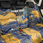 Custom Eels Back Car Seat Cover Eel Mascot With Aboriginal Indigenous