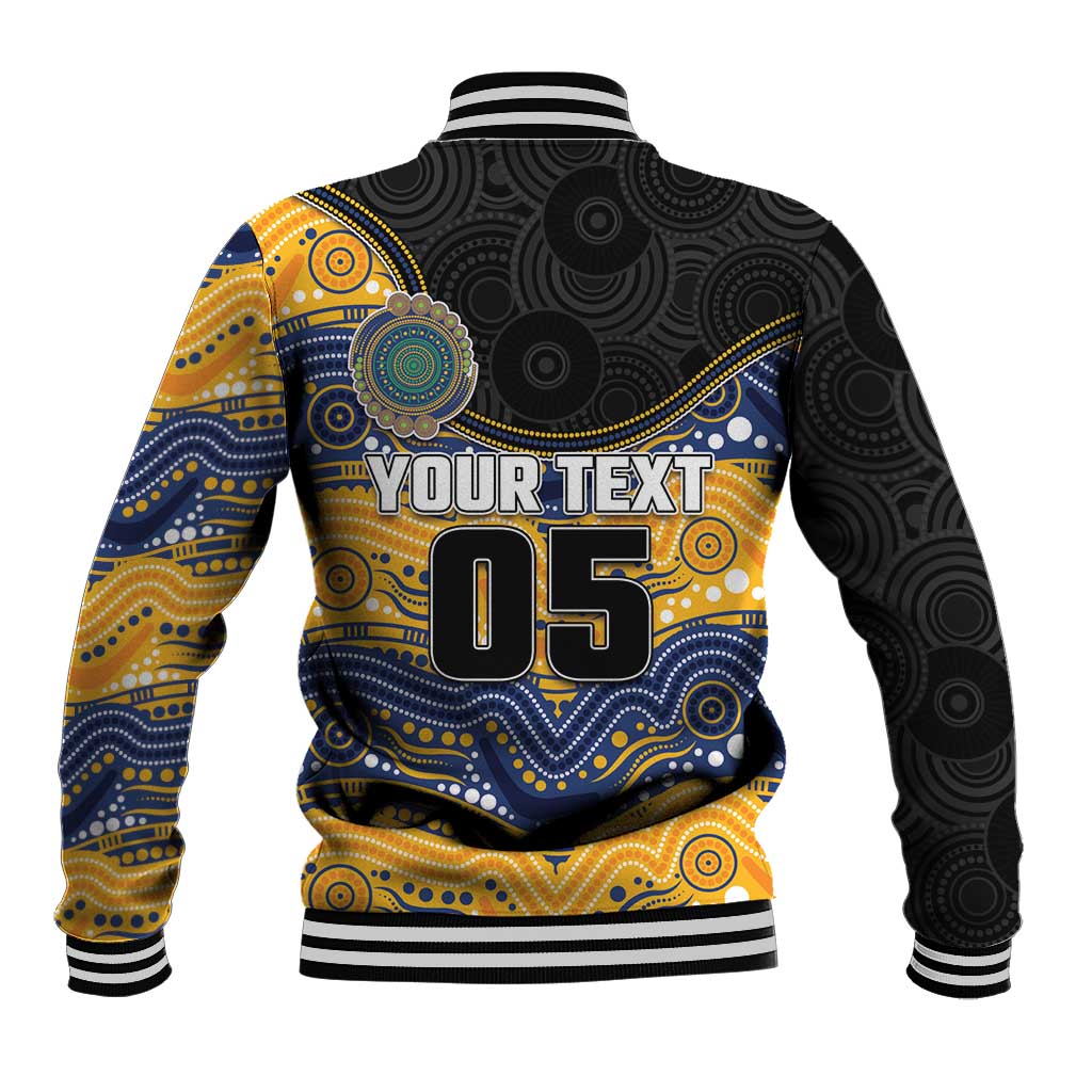 Custom Eels Baseball Jacket Eel Mascot With Aboriginal Indigenous