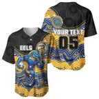 Custom Eels Baseball Jersey Eel Mascot With Aboriginal Indigenous