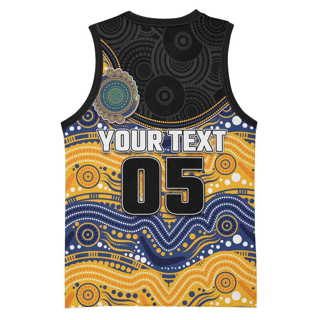 Custom Eels Basketball Jersey Eel Mascot With Aboriginal Indigenous