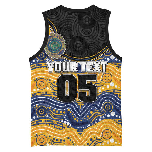 Custom Eels Basketball Jersey Eel Mascot With Aboriginal Indigenous