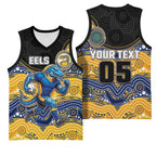 Custom Eels Basketball Jersey Eel Mascot With Aboriginal Indigenous