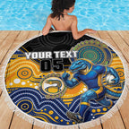 Custom Eels Beach Blanket Eel Mascot With Aboriginal Indigenous