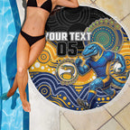 Custom Eels Beach Blanket Eel Mascot With Aboriginal Indigenous