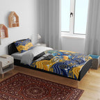 Custom Eels Bedding Set Eel Mascot With Aboriginal Indigenous