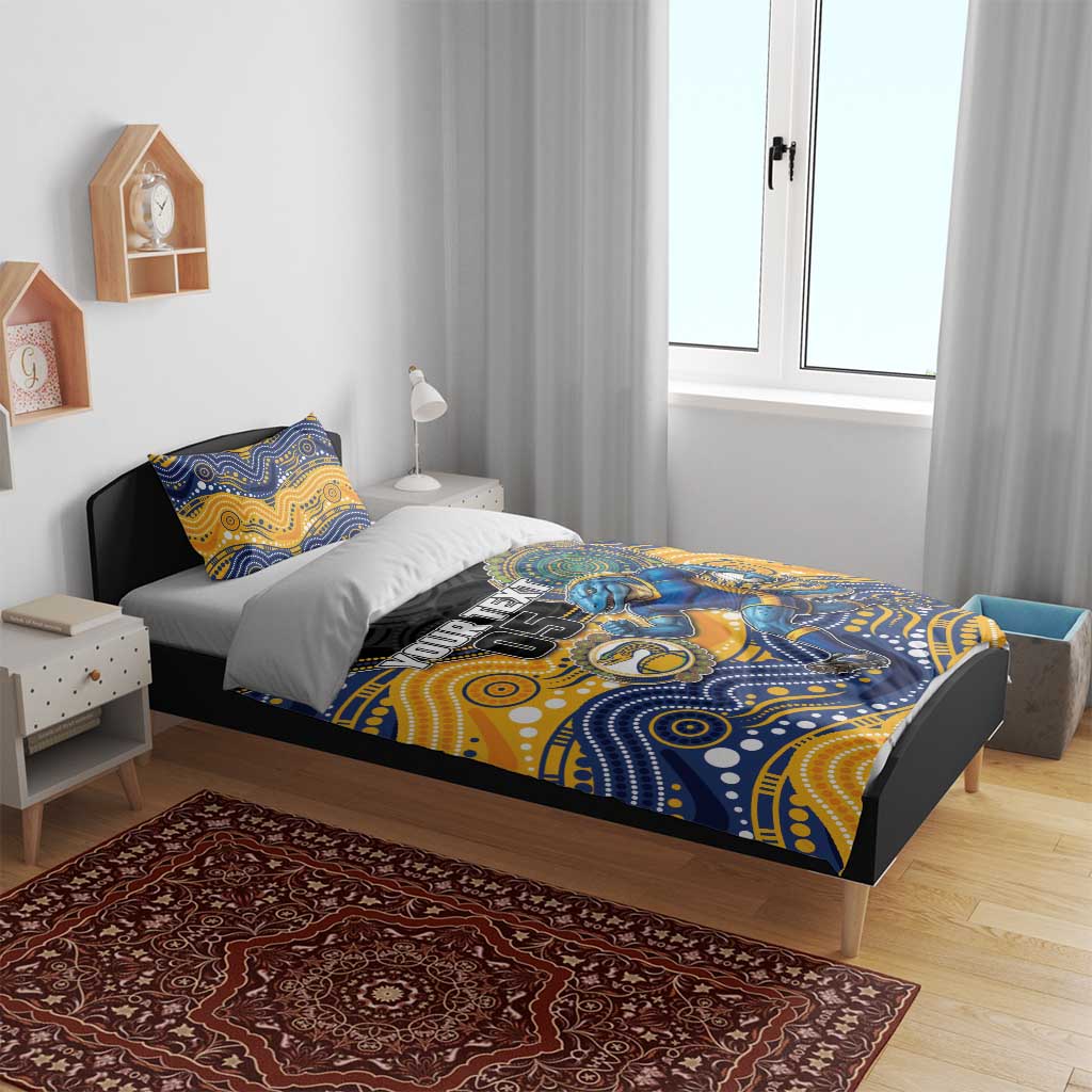 Custom Eels Bedding Set Eel Mascot With Aboriginal Indigenous