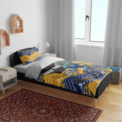 Custom Eels Bedding Set Eel Mascot With Aboriginal Indigenous