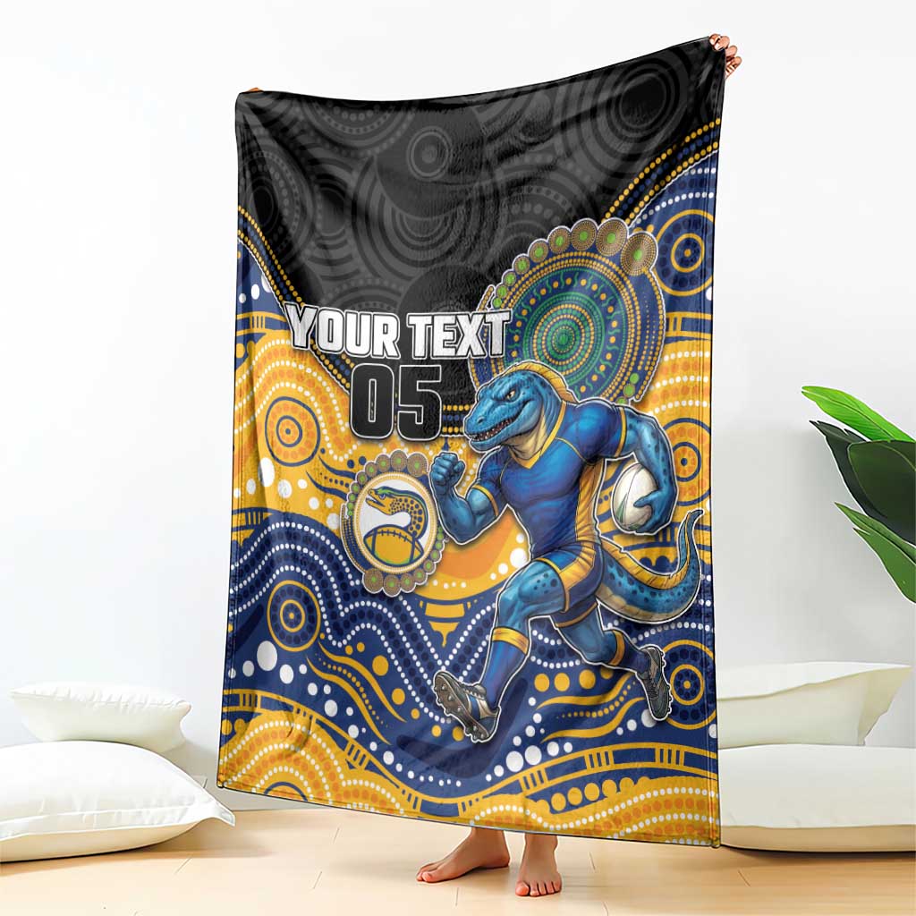 Custom Eels Blanket Eel Mascot With Aboriginal Indigenous