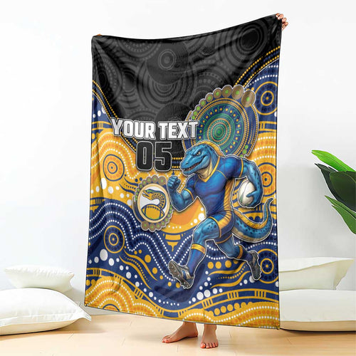 Custom Eels Blanket Eel Mascot With Aboriginal Indigenous