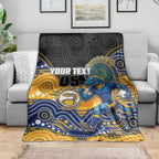 Custom Eels Blanket Eel Mascot With Aboriginal Indigenous
