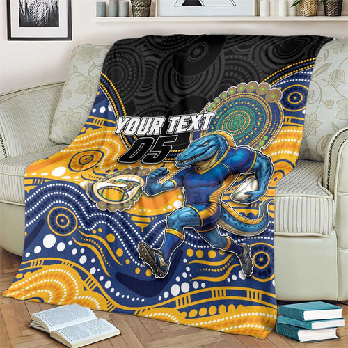 Custom Eels Blanket Eel Mascot With Aboriginal Indigenous