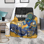Custom Eels Blanket Eel Mascot With Aboriginal Indigenous