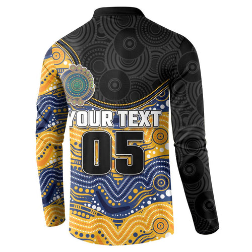 Custom Eels Button Sweatshirt Eel Mascot With Aboriginal Indigenous