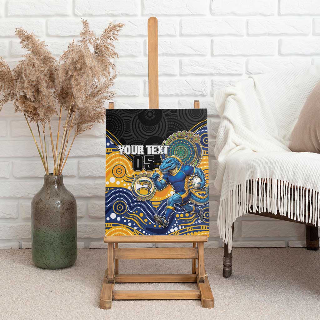 Custom Eels Canvas Wall Art Eel Mascot With Aboriginal Indigenous