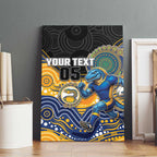 Custom Eels Canvas Wall Art Eel Mascot With Aboriginal Indigenous