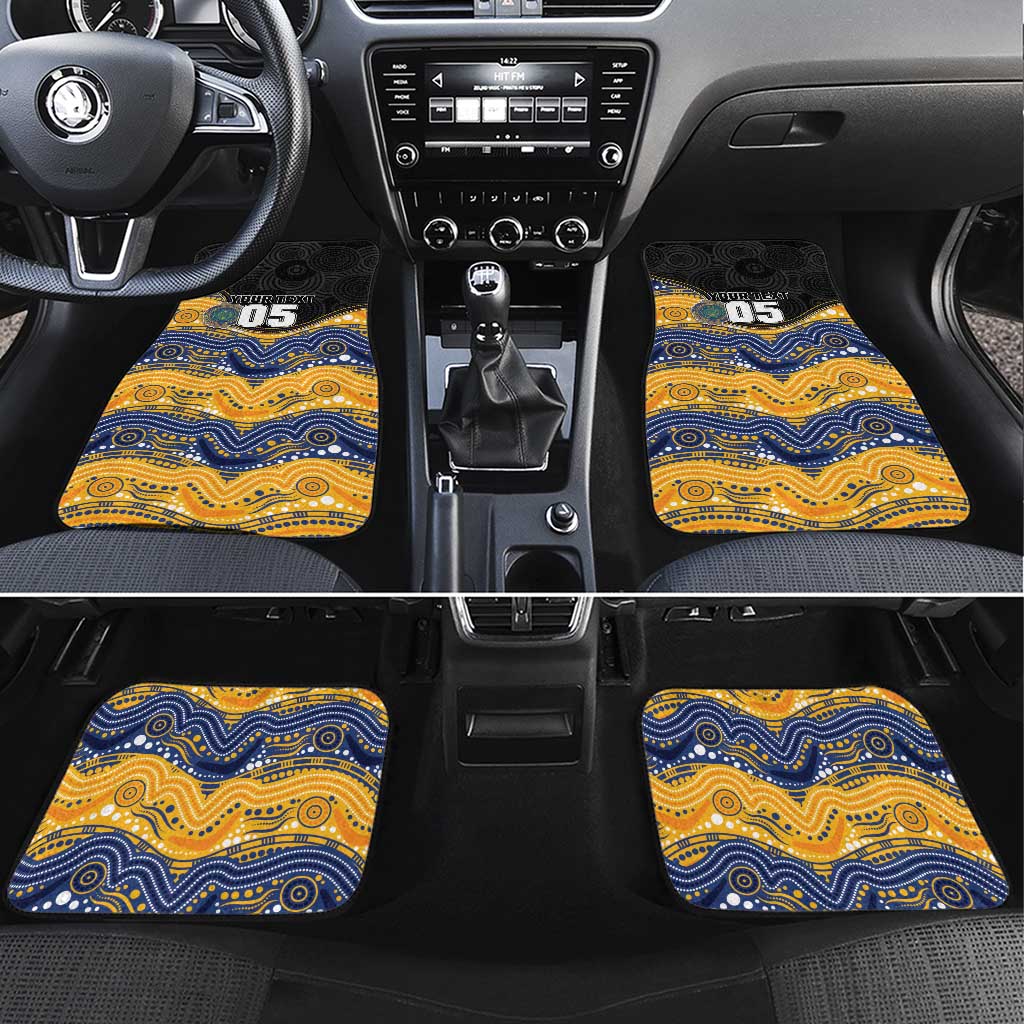 Custom Eels Car Mats Eel Mascot With Aboriginal Indigenous
