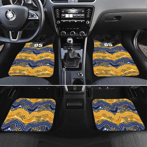 Custom Eels Car Mats Eel Mascot With Aboriginal Indigenous