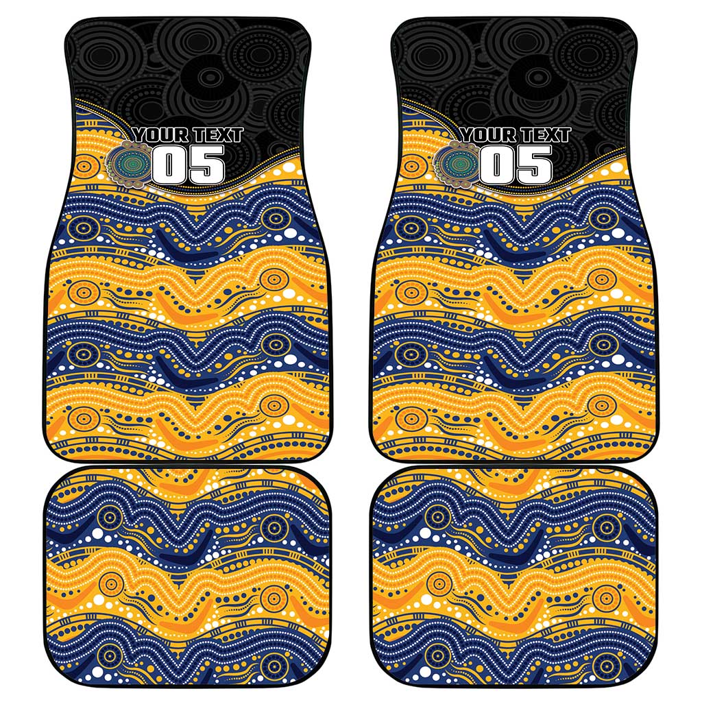 Custom Eels Car Mats Eel Mascot With Aboriginal Indigenous