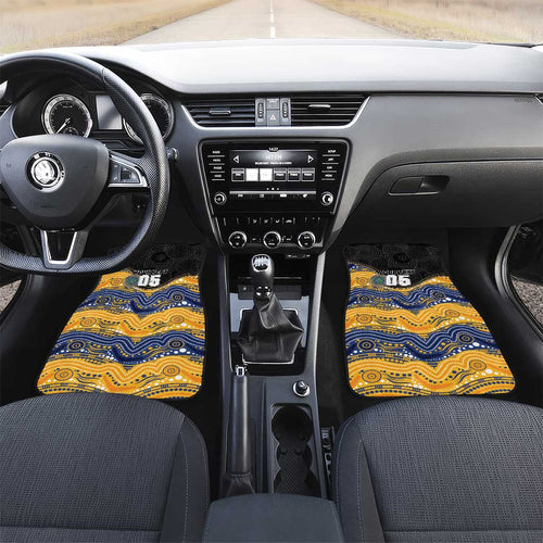 Custom Eels Car Mats Eel Mascot With Aboriginal Indigenous