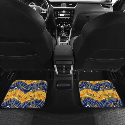 Custom Eels Car Mats Eel Mascot With Aboriginal Indigenous