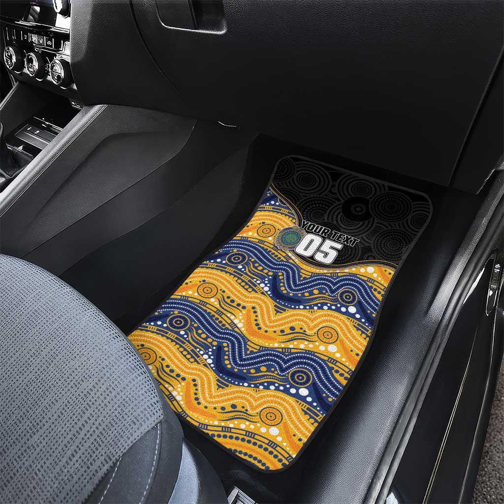 Custom Eels Car Mats Eel Mascot With Aboriginal Indigenous