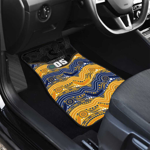 Custom Eels Car Mats Eel Mascot With Aboriginal Indigenous