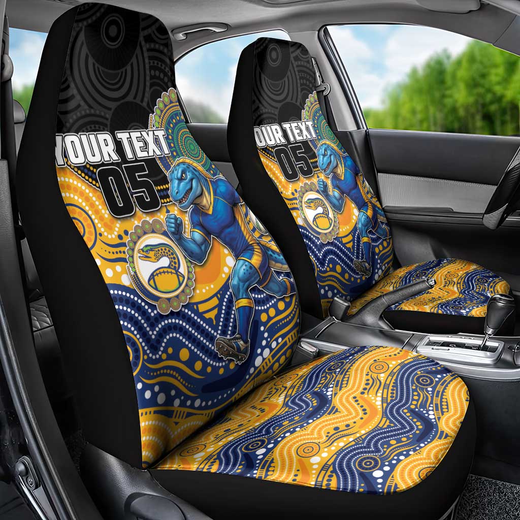 Custom Eels Car Seat Cover Eel Mascot With Aboriginal Indigenous