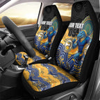 Custom Eels Car Seat Cover Eel Mascot With Aboriginal Indigenous