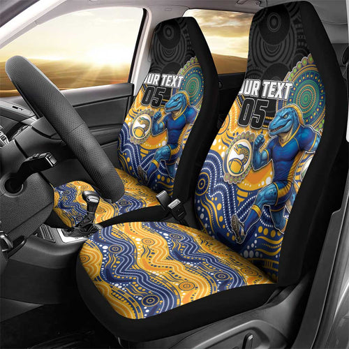 Custom Eels Car Seat Cover Eel Mascot With Aboriginal Indigenous