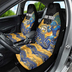 Custom Eels Car Seat Cover Eel Mascot With Aboriginal Indigenous