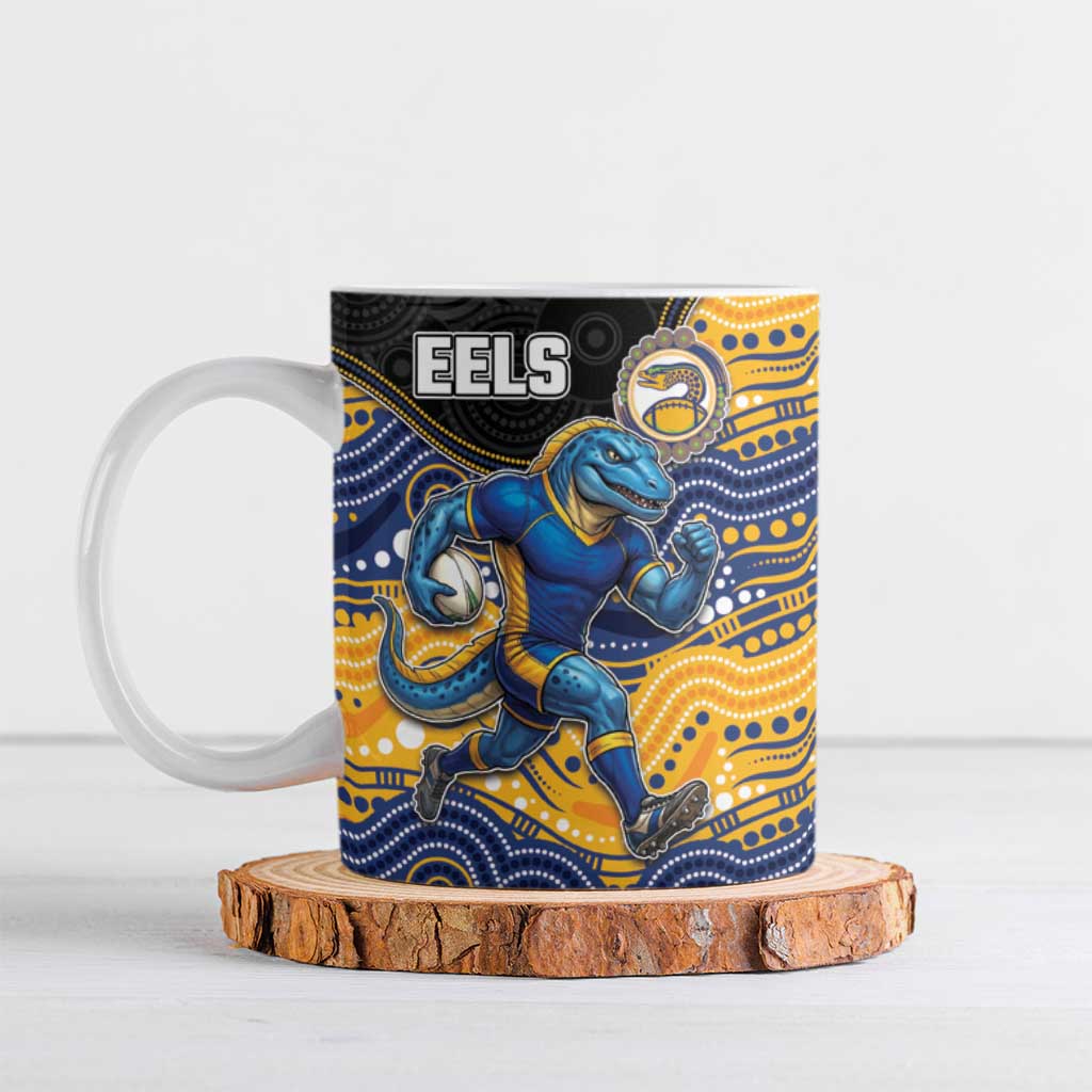 Custom Eels Ceramic Mug Eel Mascot With Aboriginal Indigenous