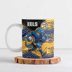 Custom Eels Ceramic Mug Eel Mascot With Aboriginal Indigenous